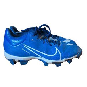 Nike Hyperdiamond 4 Keystone Molded Softball Cleats Royal Blue with White Trim